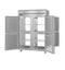 Refrigerator, Two Section Pass Thru Upright, Half Stainless Doors with Lock