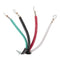 4' Electric Range Power Cord, rated 50 A, 4-wire with ring terminal connectors, and right-angle 4-prong plug