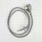 6' Gray Electric Dryer Power Cord with 30-amp, 3-wire, right-angle plug, and adjustable strain relief bracket