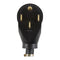 6' Electric Range Power Cord, rated 40 A, 4-wire 4-ring terminal connectors, and right-angle 4-prong plug