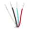 6' Electric Range Power Cord, rated 40 A, 4-wire 4-ring terminal connectors, and right-angle 4-prong plug