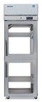 Refrigerator, Single Section Pass Thru Upright, Half Glass Doors with Lock