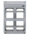 Refrigerator, Two Section Pass Thru Upright, Half Stainless Doors with Lock