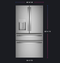 22.4 Cu. Ft. Smart Counter-Depth Fingerprint Resistant 4-Door French-Door Refrigerator with Door In Door