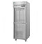 Refrigerator, Single Section Upright, Half Glass Doors with Locks