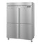 Refrigerator, Two Section Upright, Half Stainless Doors with Lock