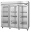 Refrigerator, Three Section Upright, Full Glass Doors with Lock