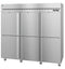 Refrigerator, Three Section Upright, Half Stainless Doors with Lock