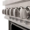 24 In. 2.8 Cu. Ft. Legacy Dual Fuel Range With 4 Burner Gas Cooktop And Electric Convection Oven In Stainless Steel
