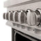 24 In. 2.8 Cu. Ft. Legacy Dual Fuel Range With 4 Burner Gas Cooktop And Electric Convection Oven In Stainless Steel