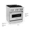 30 In. 4.0 Cu. Ft. Legacy Dual Fuel Range With 4 Burner Gas Cooktop And Electric Convection Oven In Stainless Steel