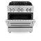 30 In. 4.0 Cu. Ft. Legacy Dual Fuel Range With 4 Burner Gas Cooktop And Electric Convection Oven In Stainless Steel
