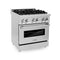 30 In. 4.0 Cu. Ft. Legacy Dual Fuel Range With 4 Burner Gas Cooktop And Electric Convection Oven In Stainless Steel