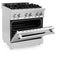 30 In. 4.0 Cu. Ft. Legacy Dual Fuel Range With 4 Burner Gas Cooktop And Electric Convection Oven In Stainless Steel