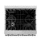 30 In. 4.0 Cu. Ft. Legacy Dual Fuel Range With 4 Burner Gas Cooktop And Electric Convection Oven In Stainless Steel