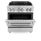 30 In. 4.0 Cu. Ft. Legacy Dual Fuel Range With 4 Burner Gas Cooktop And Electric Convection Oven In Stainless Steel