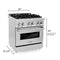 30 In. 4.0 Cu. Ft. Legacy Dual Fuel Range With 4 Burner Gas Cooktop And Electric Convection Oven In Stainless Steel