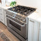 36 In. 4.6 Cu. Ft. Legacy Dual Fuel Range With 6 Burner Gas Cooktop And Electric Convection Oven In Stainless Steel