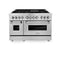 48 In. 6.0 Cu. Ft. Legacy Dual Fuel Range With 7 Burner Gas Cooktop And 2 Electric Ovens In Stainless Steel
