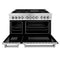48 In. 6.0 Cu. Ft. Legacy Dual Fuel Range With 7 Burner Gas Cooktop And 2 Electric Ovens In Stainless Steel
