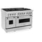 48 In. 6.0 Cu. Ft. Legacy Dual Fuel Range With 7 Burner Gas Cooktop And 2 Electric Ovens In Stainless Steel