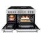 48 In. 6.0 Cu. Ft. Legacy Dual Fuel Range With 7 Burner Gas Cooktop And 2 Electric Ovens In Stainless Steel