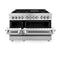 48 In. 6.0 Cu. Ft. Legacy Dual Fuel Range With 7 Burner Gas Cooktop And 2 Electric Ovens In Stainless Steel