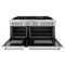 60 In. 7.4 Cu. Ft. Legacy Dual Fuel Range With 9 Burner Gas Cooktop And 2 Electric Convection Ovens In Stainless Steel