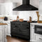 60 In. 7.4 Cu. Ft. Legacy Dual Fuel Range With 9 Burner Gas Cooktop And 2 Electric Convection Ovens In Black Stainless Steel