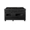 60 In. 7.4 Cu. Ft. Legacy Dual Fuel Range With 9 Burner Gas Cooktop And 2 Electric Convection Ovens In Black Stainless Steel