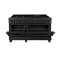 60 In. 7.4 Cu. Ft. Legacy Dual Fuel Range With 9 Burner Gas Cooktop And 2 Electric Convection Ovens In Black Stainless Steel