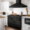 60 In. 7.4 Cu. Ft. Legacy Dual Fuel Range With 9 Burner Gas Cooktop And 2 Electric Convection Ovens In Black Stainless Steel