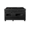60 In. 7.4 Cu. Ft. Legacy Dual Fuel Range With 9 Burner Gas Cooktop And 2 Electric Convection Ovens In Black Stainless Steel