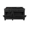 60 In. 7.4 Cu. Ft. Legacy Dual Fuel Range With 9 Burner Gas Cooktop And 2 Electric Convection Ovens In Black Stainless Steel