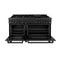 60 In. 7.4 Cu. Ft. Legacy Dual Fuel Range With 9 Burner Gas Cooktop And 2 Electric Convection Ovens In Black Stainless Steel