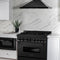36 In. 4.6 Cu. Ft. Legacy Dual Fuel Range With Gas Cooktop And Electric Convection Oven In Black Stainless Steel With 6 Brass Burners