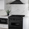 36 In. 4.6 Cu. Ft. Legacy Dual Fuel Range With Gas Cooktop And Electric Convection Oven In Black Stainless Steel With 6 Brass Burners