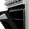 24 In. 2.8 Cu. Ft. Legacy Dual Fuel Range With 4 Burner Gas Cooktop And Electric Convection Oven In Stainless Steel And Black Matte Door