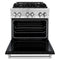 30 In. 4.0 Cu. Ft. Legacy Dual Fuel Range With 4 Burner Gas Cooktop And Electric Convection Oven In Stainless Steel And Black Matte Door