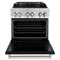 30 In. 4.0 Cu. Ft. Legacy Dual Fuel Range With 4 Burner Gas Cooktop And Electric Convection Oven In Stainless Steel And Black Matte Door