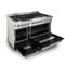 48 In. 6.0 Cu. Ft. Legacy Dual Fuel Range With 7 Burner Gas Cooktop And 2 Electric Ovens In Stainless Steel And Black Matte Doors
