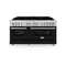 60 In. 7.4 Cu. Ft. Legacy Dual Fuel Range With 9 Burner Gas Cooktop And 2 Electric Convection Ovens In Stainless Steel And Black Matte Doors