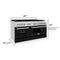 60 In. 7.4 Cu. Ft. Legacy Dual Fuel Range With 9 Burner Gas Cooktop And 2 Electric Convection Ovens In Stainless Steel And Black Matte Doors