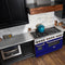 48 In. 6.0 Cu. Ft. Legacy Dual Fuel Range With 7 Burner Gas Cooktop And 2 Electric Ovens In Stainless Steel And Blue Matte Doors