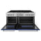 60 In. 7.4 Cu. Ft. Legacy Dual Fuel Range With 9 Burner Gas Cooktop And 2 Electric Convection Ovens In Stainless Steel And Blue Matte Doors