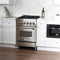 24 In. 2.8 Cu. Ft. Legacy Dual Fuel Range With Gas Cooktop And Electric Convection Oven In Stainless Steel With 4 Brass Burners