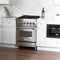 24 In. 2.8 Cu. Ft. Legacy Dual Fuel Range With Gas Cooktop And Electric Convection Oven In Stainless Steel With 4 Brass Burners