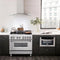 36 In. 4.6 Cu. Ft. Legacy Dual Fuel Range With Gas Cooktop And Electric Convection Oven In Stainless Steel With 6 Brass Burners