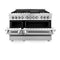 48 In. 6.0 Cu. Ft. Legacy Dual Fuel Range With Gas Cooktop And 2 Electric Ovens In Stainless Steel With Brass Burners