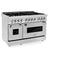48 In. 6.0 Cu. Ft. Legacy Dual Fuel Range With Gas Cooktop And 2 Electric Ovens In Stainless Steel With Brass Burners